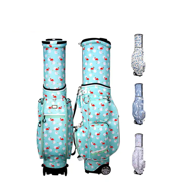  Large Wheel Golf Travel Bag Umbrella Ladies Retractable Golf Bags for Sale