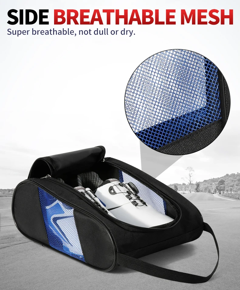 Custom Portable Golf Shoes Bag Zipper Shoe Case Breathable Carrier Light And Practical Travel Bag Waterproof Dustproof Shoe Bag