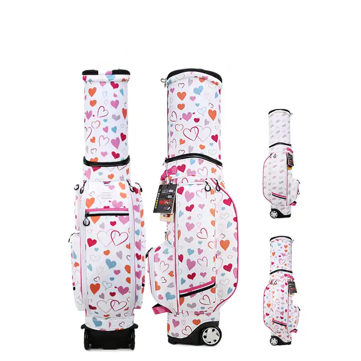  Large Wheel Golf Travel Bag Umbrella Ladies Retractable Golf Bags for Sale