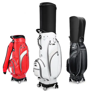 Golf Bag Custom Leather Golf Bag with Wheel