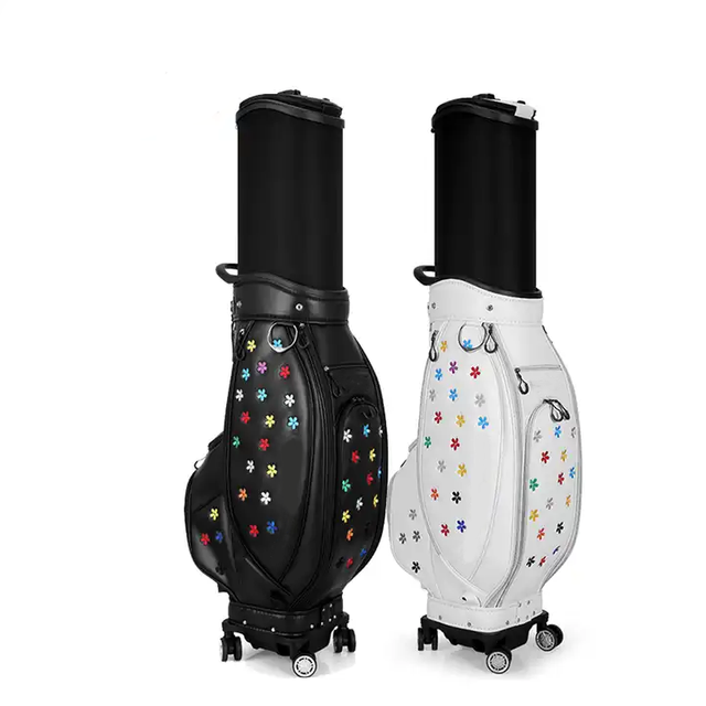 Custom Tour Golf Bag White Golf Bag with Wheels