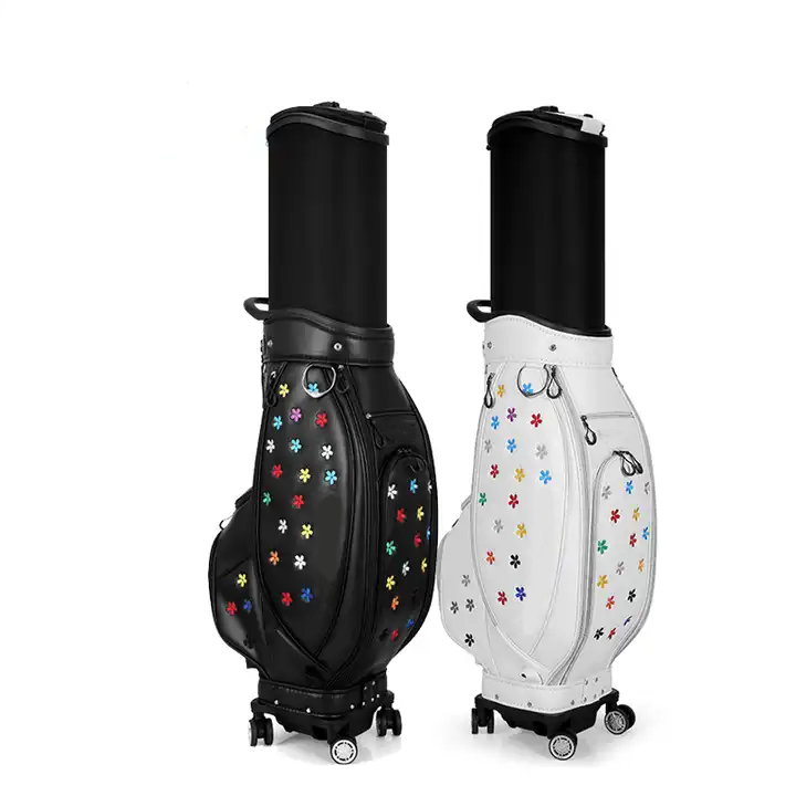 Custom Tour Golf Bag White Golf Bag with Wheels