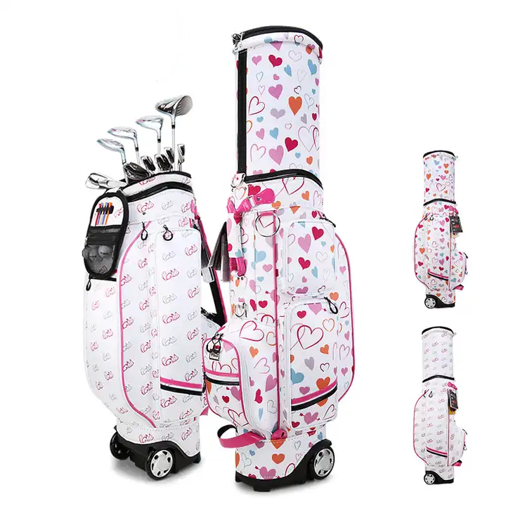  Large Wheel Golf Travel Bag Umbrella Ladies Retractable Golf Bags for Sale