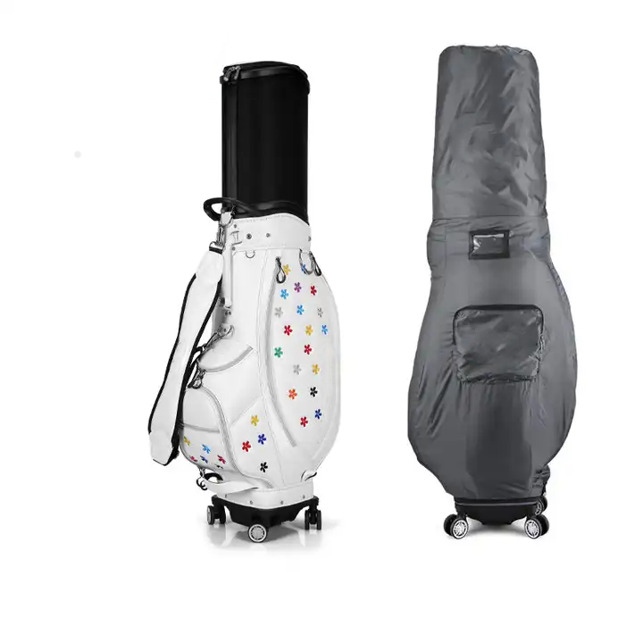 Custom Tour Golf Bag White Golf Bag with Wheels